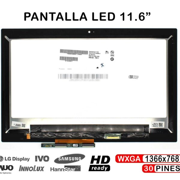 ECRÃ LED de 11,6" para notebook ACER CHROMEBOOK 11R C738T-C44Z C738T-C5R6 6M.G55N7.002