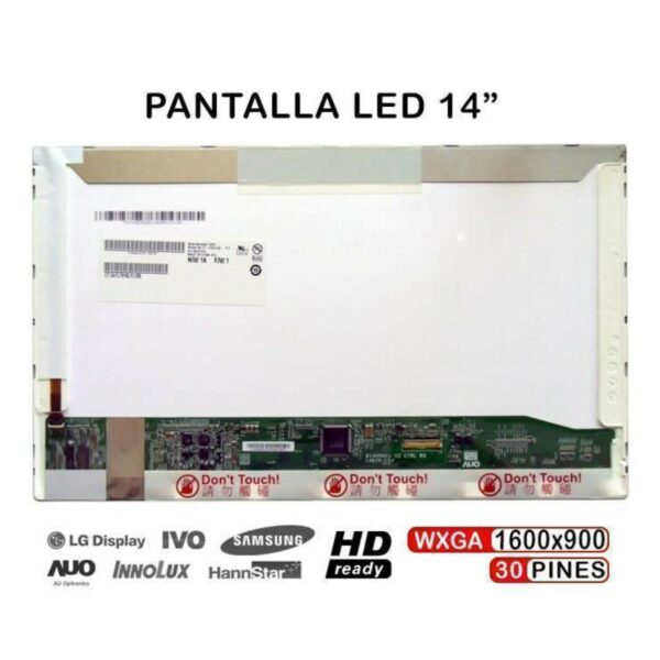 ECRÃ LED DE 14" PARA LAPTOP AUO B140RW01 B140RW01 V.2 B140RW03 V.1