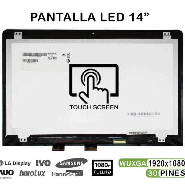 LED DE 14" + ECRÃ DE TOQUE PARA LAPTOP HP PAVILION X360 14-BA009NS