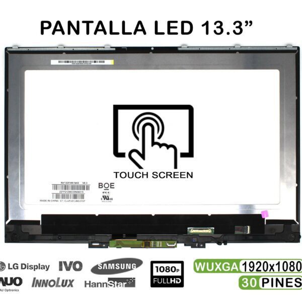 ECRÃ COM TÁTIL Y ESTRUTURA DE 13.3" PARA PORTATIL LENOVO YOGA 720-13IKB FHD M133NWF4 R0