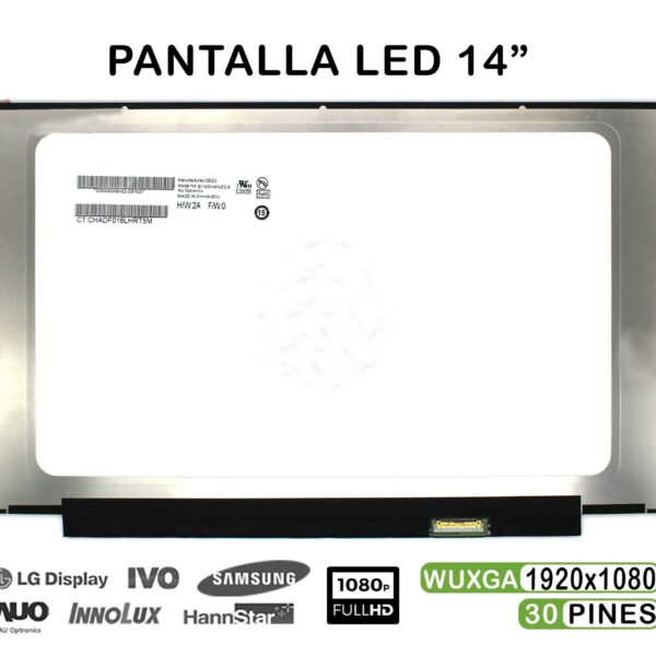 Ecrã 14" LED Full HD 1920x1080 para Portátil - Compatível B140HAN03.6