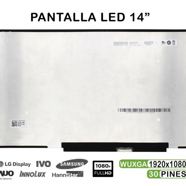 Ecrã LED 14" FHD 30 Pinos para Portátil - B140HAN06.8 - Green Computer