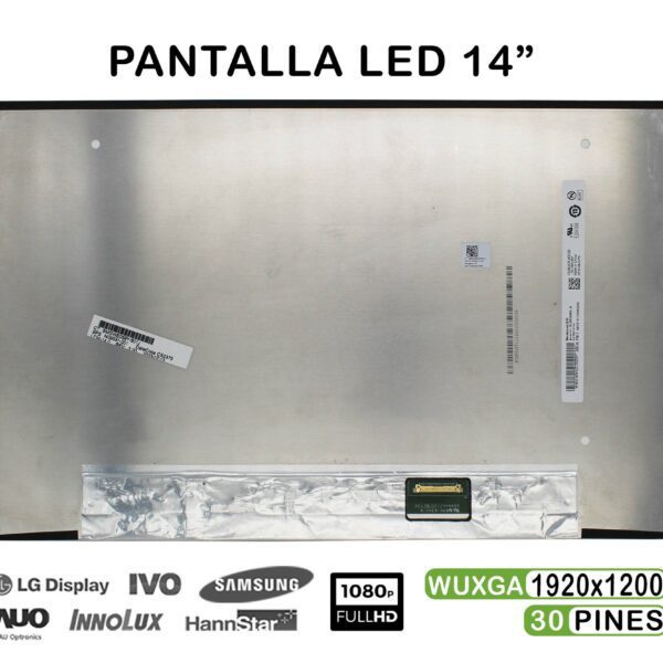 Ecrã 14" LED WUXGA (1920x1200) 30 Pinos Inferior Direito para Portátil B140UAN04.0 - Green Computer