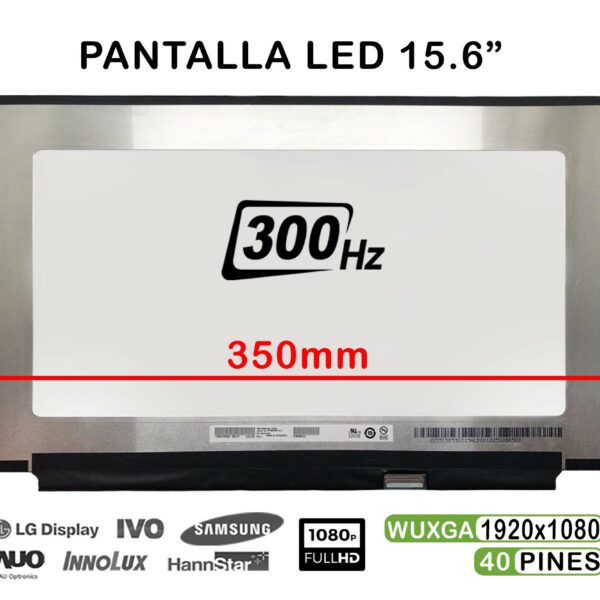 Ecrã LED 15.6" FHD 300Hz 40 Pinos para Portátil - Compatível B156HAN12.0
