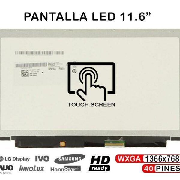 ECRÃ DE TOQUE LED DE 11,6" PARA LAPTOP DELL LATITUDE 3160 B116XTT01.0 5NWPY