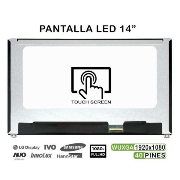 ECRÃ LED DE 14" PARA LAPTOP DELL LATITUDE E7490 B140HAK02.2 LP140WF5-SPM1 TOUCH