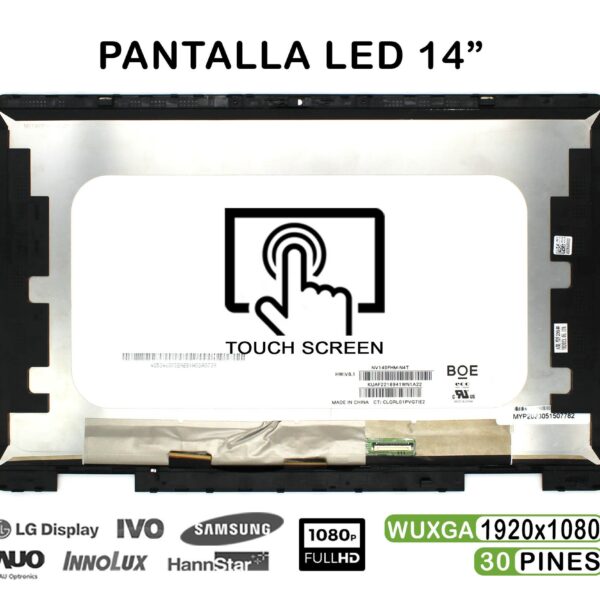ECRÃ TÁTIL LED DE 14" PARA PORTATIL HP PAVILION X360 14-EK FHD COM QUADRO
