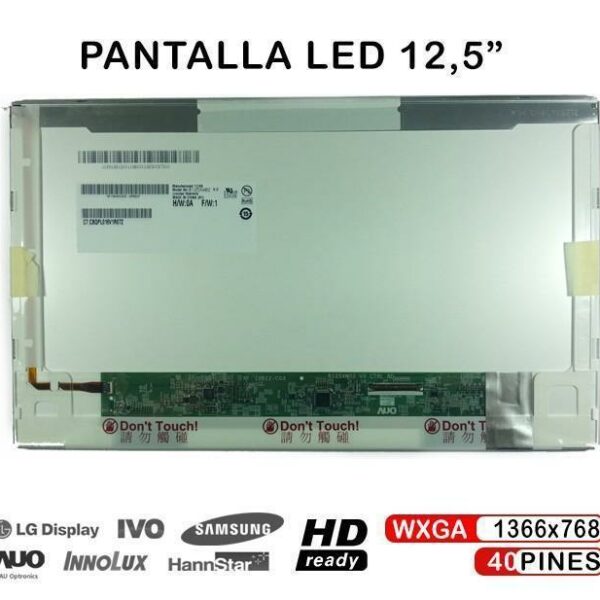 ECRÃ LED DE 12.5" PARA PORTATIL B125XW02