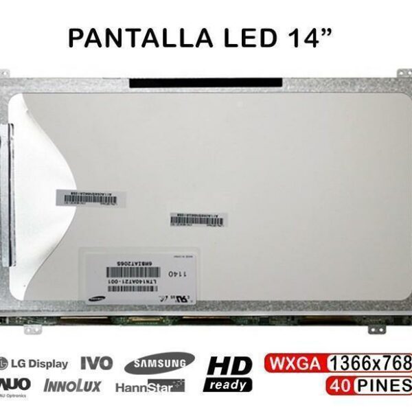 Ecrã LED 14" WXGA (1366x768) 30 Pinos para Portátil Lenovo ThinkPad X240 X250 X260 X270 - Compatível LTN140AT21