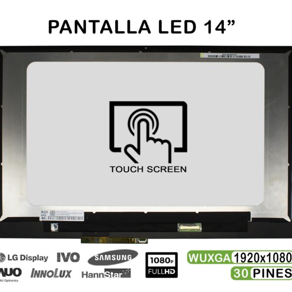 ECRÃ DE TOQUE LED DE 14" PARA LAPTOP LENOVO YOGA 530-14IKB 81EK