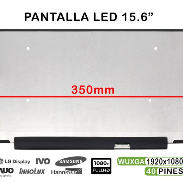 Ecrã LED 15.6" FHD 40 Pinos para Portátil - LM156LF2L01 - 350mm