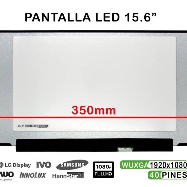 Ecrã LED 15.6" FHD 40 Pinos para Portátil - Compatível LP156WFJ-SPB1