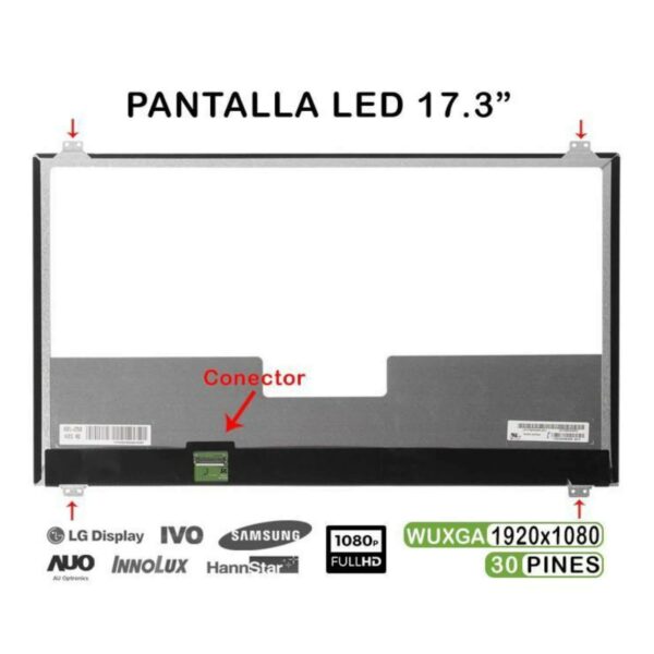 Ecrã LED IPS 17.3" WUXGA (1920x1080) 30 Pinos para Portátil Asus G751J, N751J, X751LX, Medion Erazer X7841/X7843/X7847 - LP173WF4 SPD1