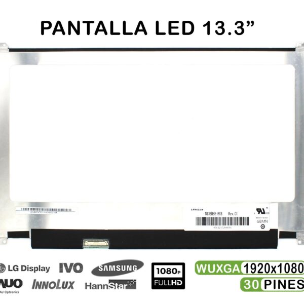 ECRÃ LED DE 13.3" PARA PORTATIL N133HSE-EA3 REV.C1 30 PINES
