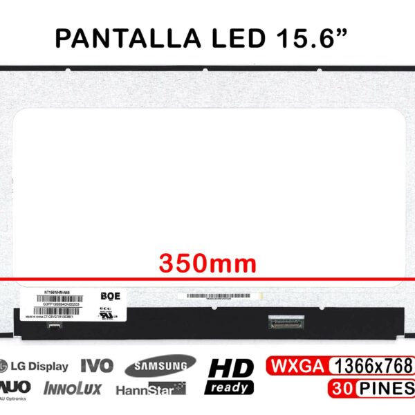 ECRÃ LED PARA LAPTOP DE 15,6" N156BGA-E53 REV B2