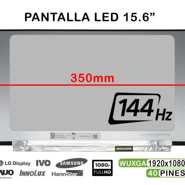 Ecrã LED 15.6" FHD 144Hz 40 Pinos para Portátil N156HMA-GA1 - Green Computer