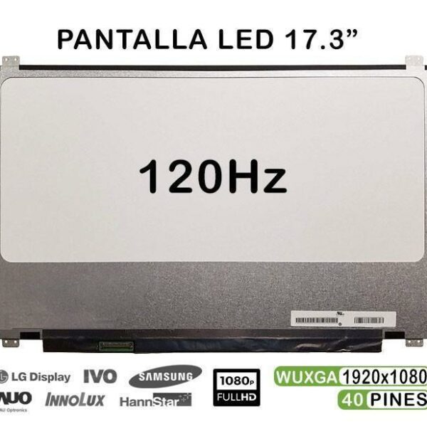 ECRÃ LED 17,3" PARA LAPTOP N173HHE-G32 REV.C1 40 PINOS 120HZ