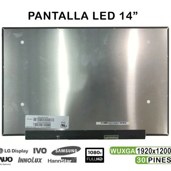 Ecrã LED 14" WUXGA (1920x1200) 30 Pinos para Portátil - NE140WUM-N61