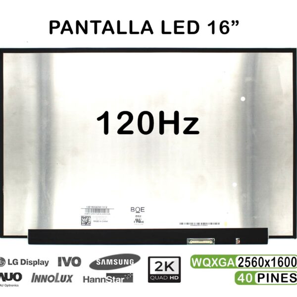 ECRÃ LCD DE 16" PARA PORTATIL NE160QDM-NY2
