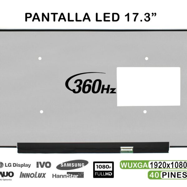 Ecrã LED 17.3" FHD 360Hz 40 Pinos para Portátil - NE173FHM-NZ6 V8.0