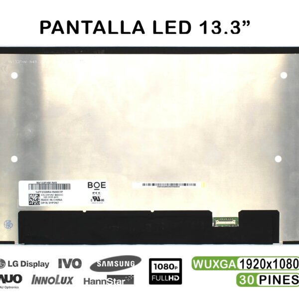 ECRÃ LED DE 13.3" PARA PORTATIL NV133FHM-N49 30 PINES