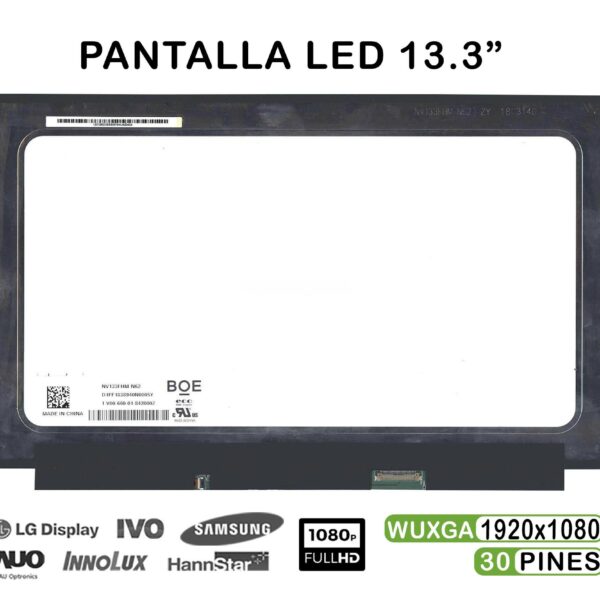 ECRÃ LED DE 13.3" PARA PORTATIL NV133FHM-N62