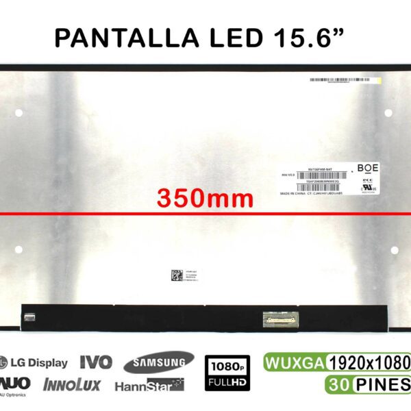 Ecrã LED 15.6" WUXGA IPS 30 Pinos para Portátil - NV156FHM-N6C V8.0