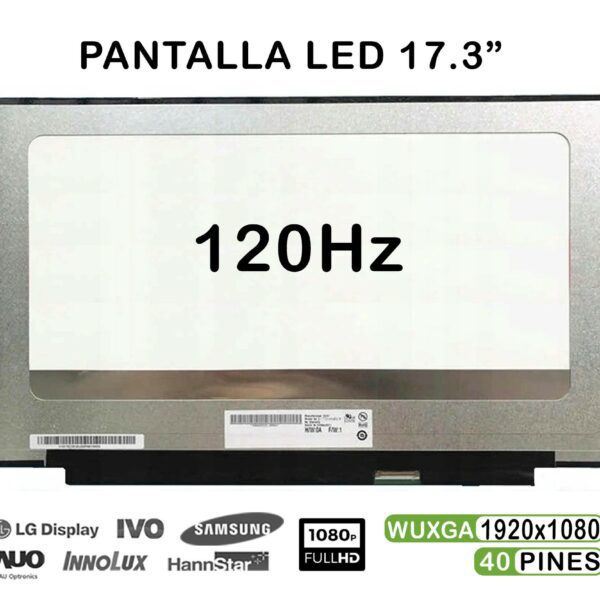 Ecrã LED 17.3" NV173FHM-NX1 1920x1080 120Hz 40 Pinos para Portátil