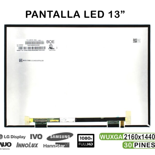 Ecrã LED 13" 2160x1440 30 Pinos para Portátil Huawei Matebook 13 - P130ZFA-BA1