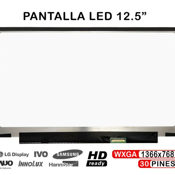 Ecrã LED 12.5" WXGA (1366x768) 30 Pinos para Portátil Lenovo ThinkPad X240 X240S - PN: 0C00318, HB125WX1-200