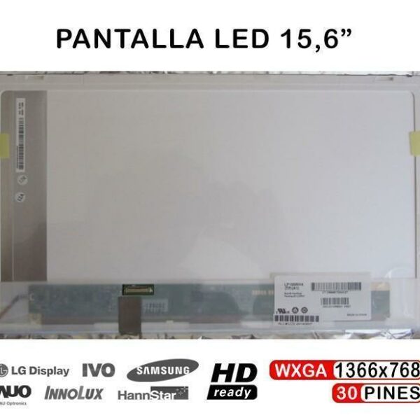 Ecrã LED 15.6" HD 30 Pinos EDP SAMSUNG LTN156AT08 para Portátil - Compatível Acer, Lenovo, Dell