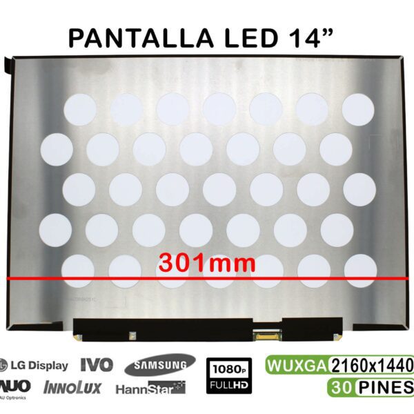 ECRÃ LED 14" PARA TV PORTÁTIL 140WTM-NH0 2160X1440 30 PINOS