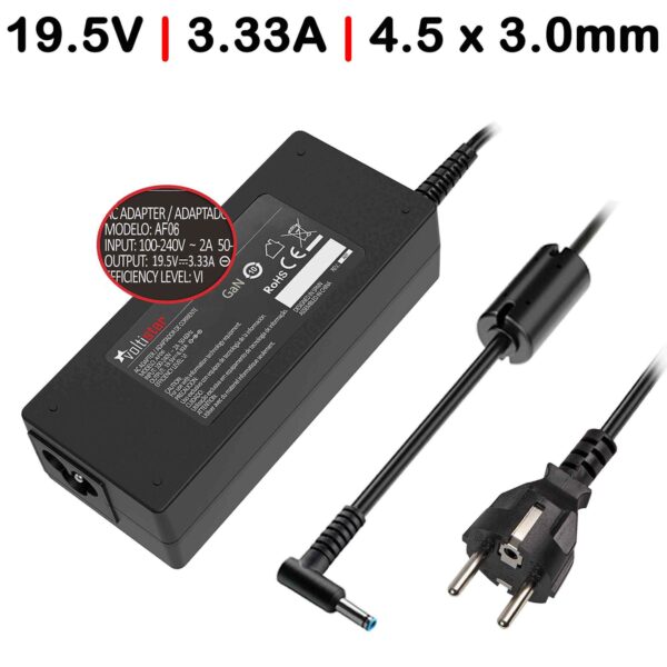 Carregador HP 677770-003 65W GaN - Compatível Pavilion 15 | Portátil