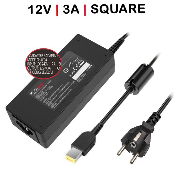 Carregador Portátil Lenovo ThinkPad Tablet Helix 1 ADLX36NCT2A - 12V 3A Square
