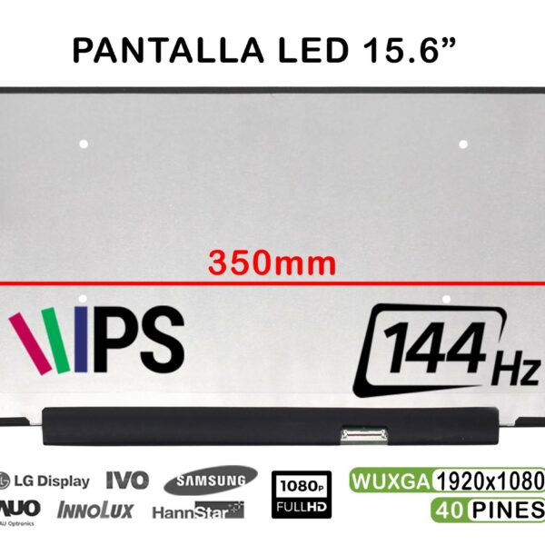 ECRÃ LED FOSCO 15.6" 144Hz IPS 40 Pinos para Portátil - LM156LF2F01 LM156LF2F03