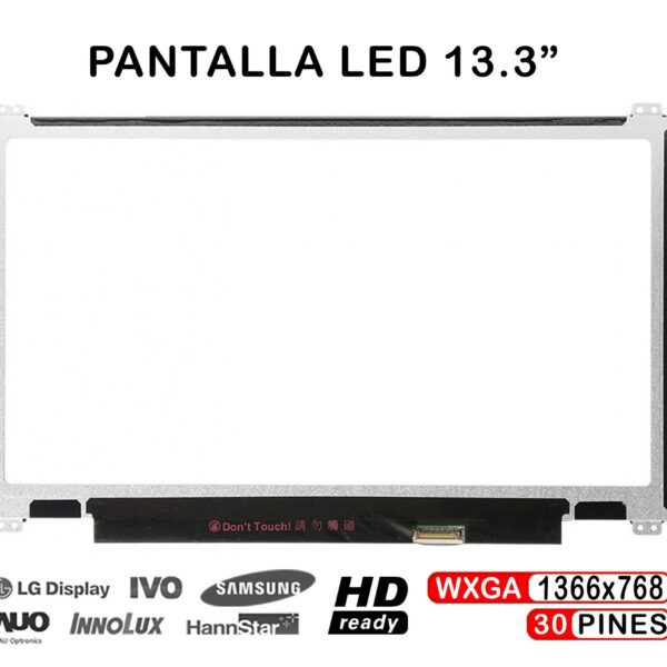 Ecrã LED 13.3" WXGA (1366x768) 30 Pinos para Portátil Asus Chromebook C300, ZenBook UX303L, Lenovo U31/E31, Acer Aspire V3-3xx - Compatível com LTN133AT29-401, CLAA133WB03