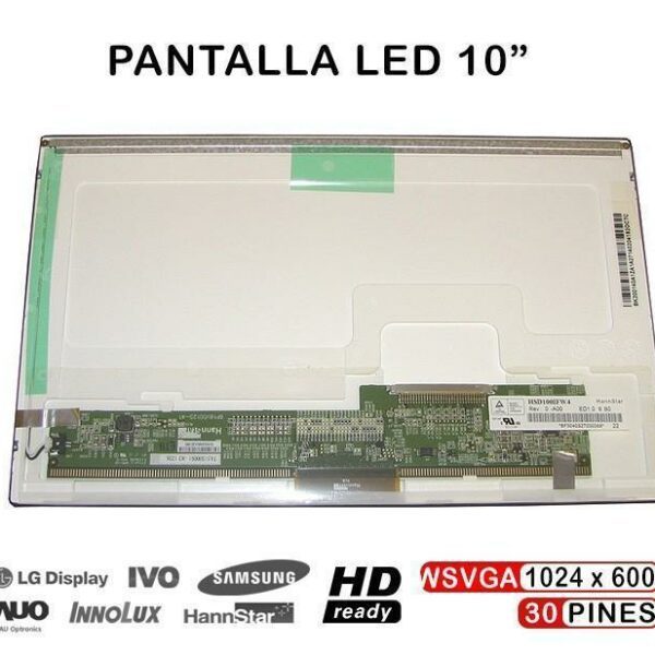 ECRÃ LED DE 10" PARA PORTATIL HANNSTAR HSD100IFW4 HSD1001FW4