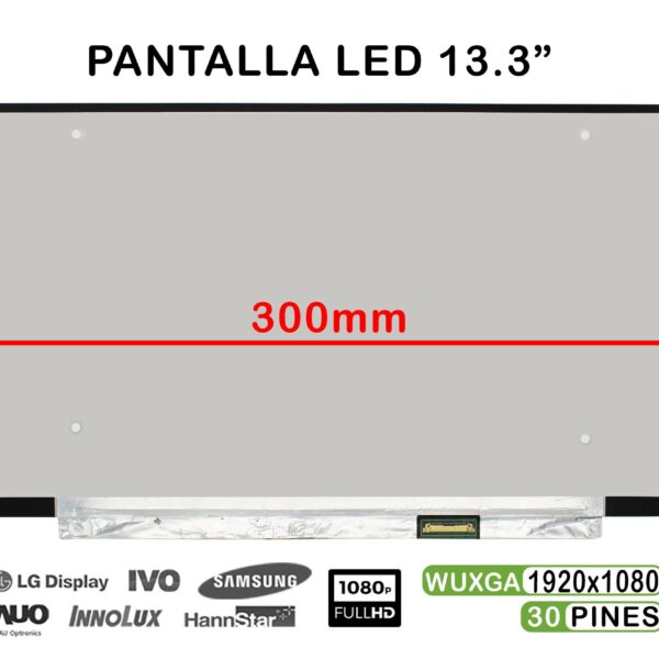 Ecrã LED 13.3" WUXGA (1920x1080) 30 Pinos para Portátil HP ProBook 430 G6 - Compatível NT133WHM-N45