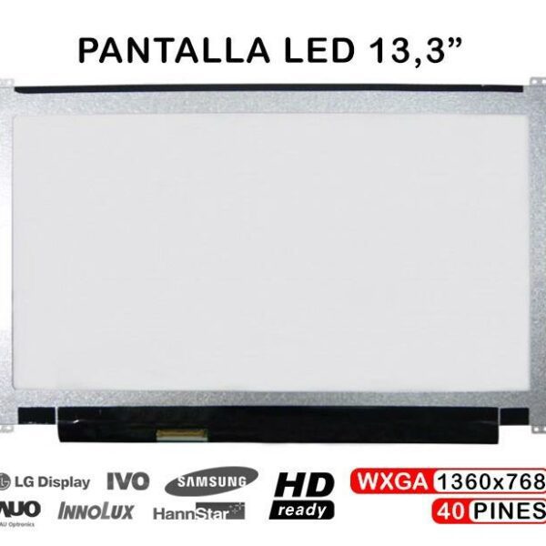 Ecrã 13.3" WXGA (1366x768) 40 Pinos para Portátil Samsung NP530U3C Series