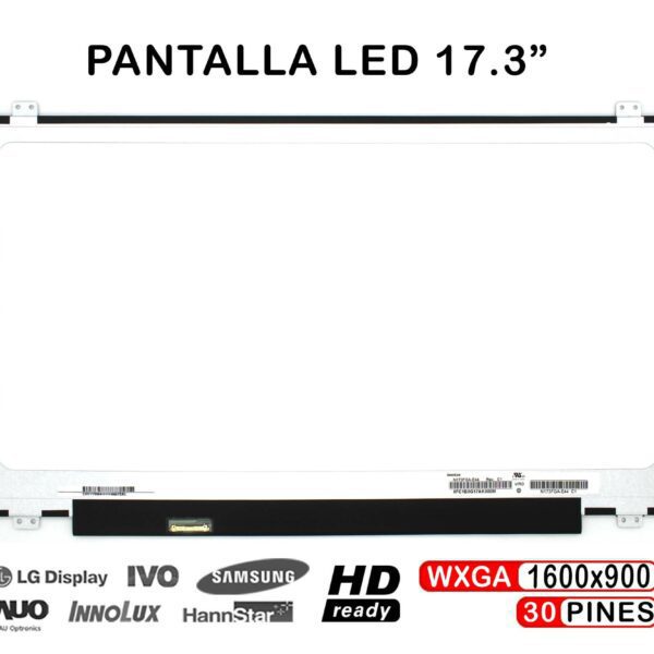 ECRÃ LED DE 17.3" PARA PORTATIL LTN173KT04 1600x900 30 PINES