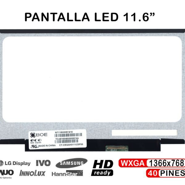 Ecrã LED 11.6" WXGA (1366x768) 40 Pinos para Portátil Dell Inspiron 11Z - B116XW03 V.0 Compatível