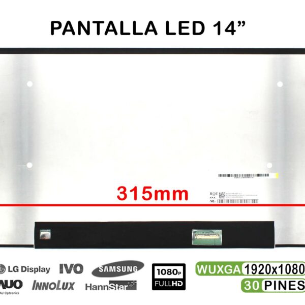 ECRÃ QUASE NOVO LED DE 14" PARA PORTÁTIL DELL LATITUDE 5400 IPS FHD 30 PINOS