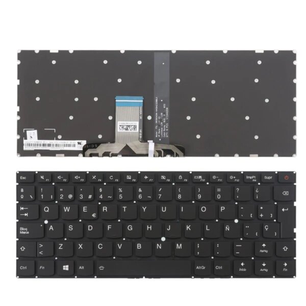 Teclado para Portátil Lenovo IdeaPad 710S-13 Series - Preto, Idioma Espanhol