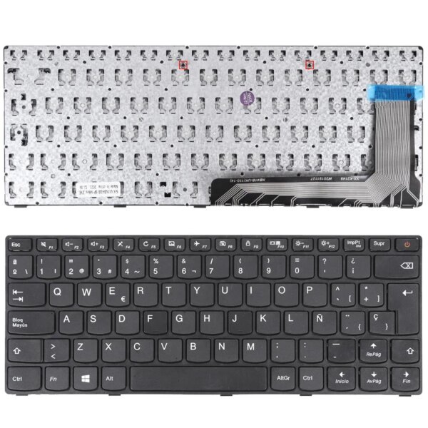 Teclado para Portátil Lenovo IdeaPad 110-14ISK Preto - Espanhol Castelhano