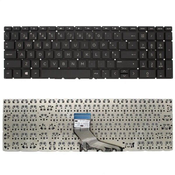Teclado para Portátil HP 250 G7, 255 G7, 15-DA, 15-DB, 15-DW Series Português Preto NSK-XN4SC