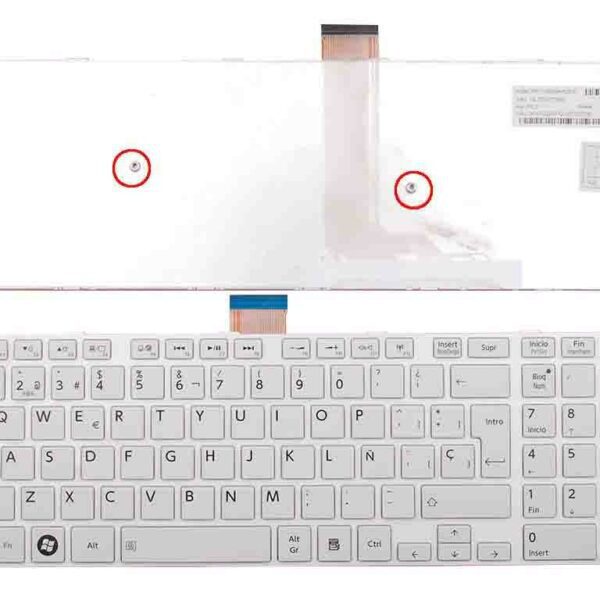 TECLADO PARA PORTÁTIL TOSHIBA S50-A S50D-A S50DT-A S50T-A S55-A S55D-A S55DT-A S55T-A BLANCO REACONDICIONADO