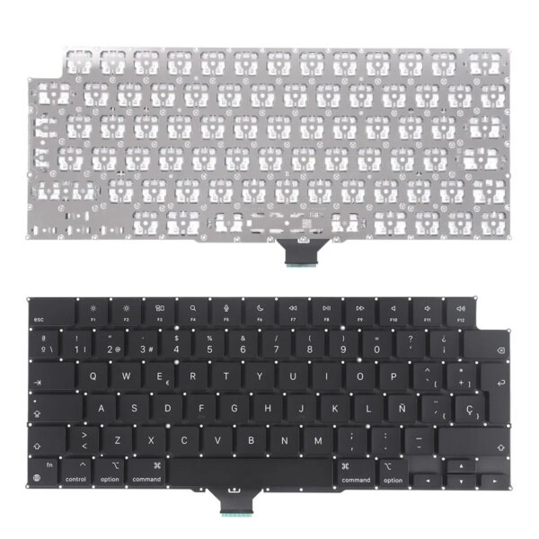 Teclado para Portátil Apple MacBook Pro A2442 A2485 Preto Espanhol