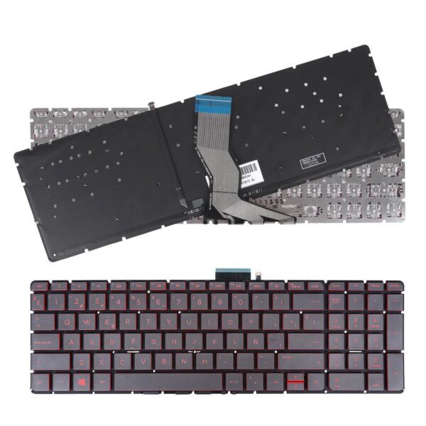 Teclado Retroiluminado HP 15-AX Preto com Iluminação de Fundo Compatível Portátil