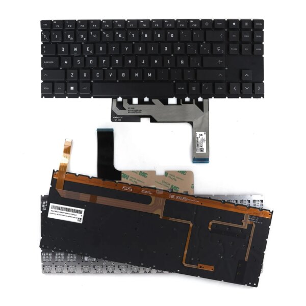 Teclado Retroiluminado HP Omen Série 15-EN 15-EK 15-EC 16-B Preto Espanhol para Portátil