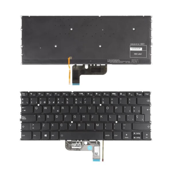 Teclado Retroiluminado Espanhol Preto para Portátil Lenovo IdeaPad Yoga 9 14ITL5 Series